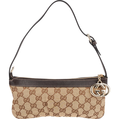 Gucci Monogram GG Charm Pochette Shoulder Bag