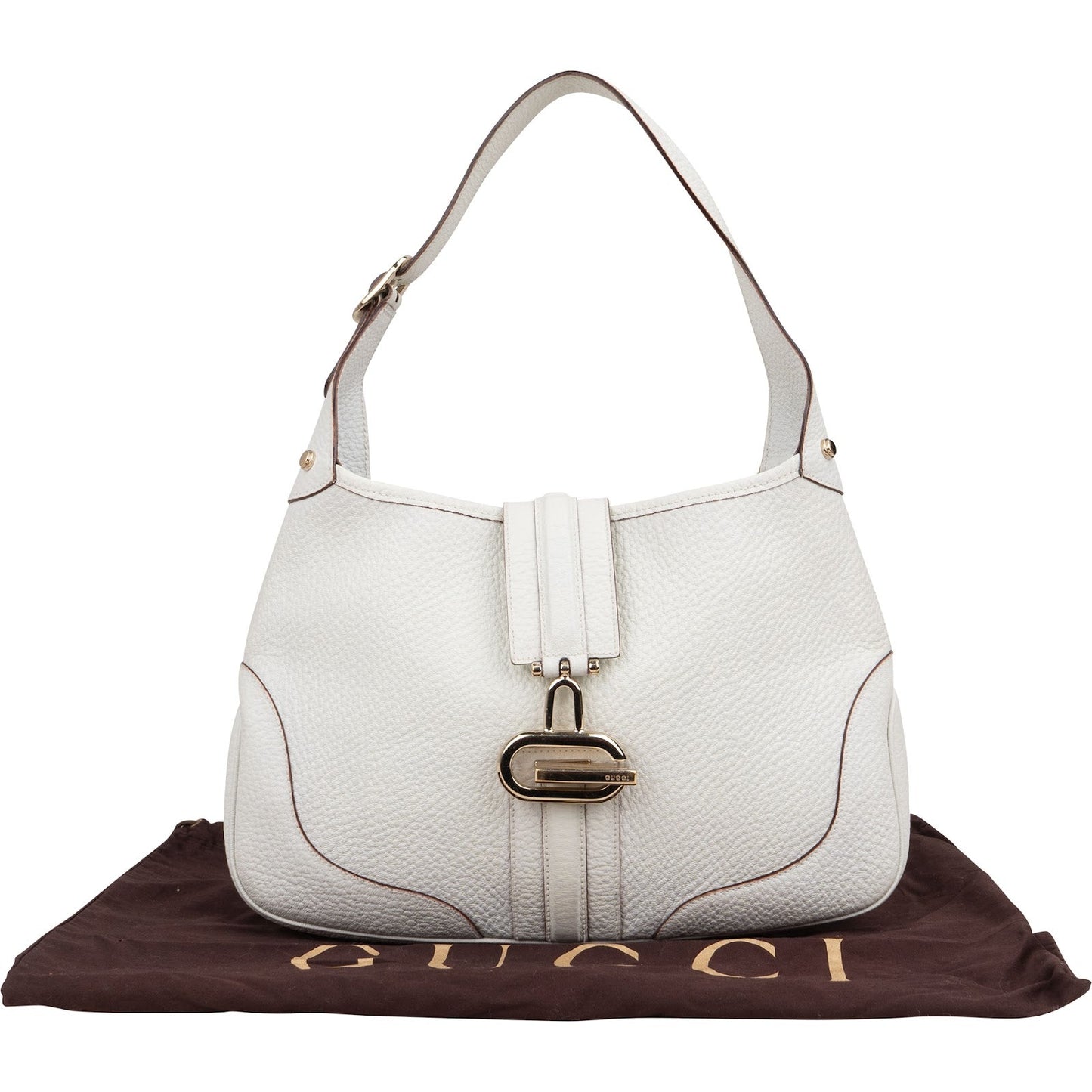 Gucci Grained Leather Jackie Shoulder Bag