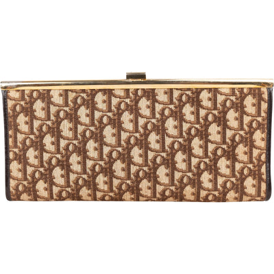 Christian Dior Oblique Trotter Monogram Canvas Frame Clutch