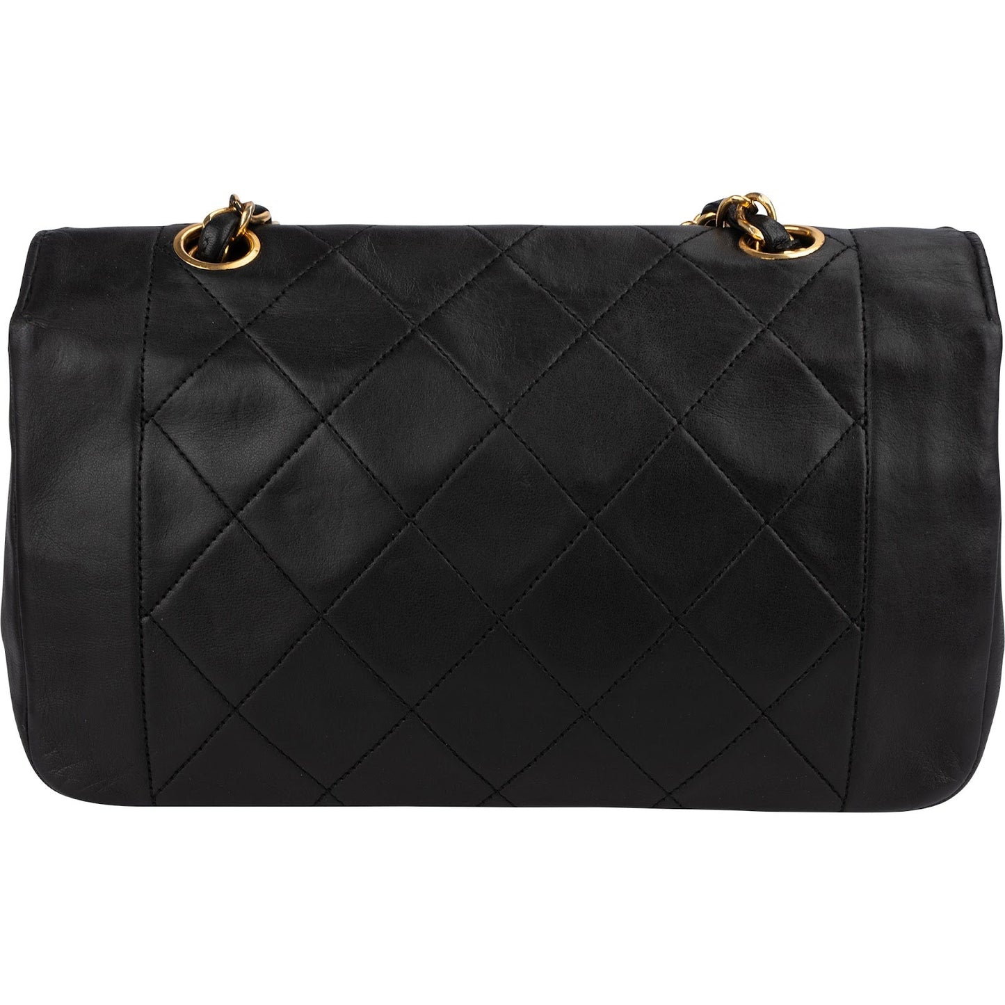 Chanel Quilted Lambskin 24K Gold Single Flap Crossbody Bag
