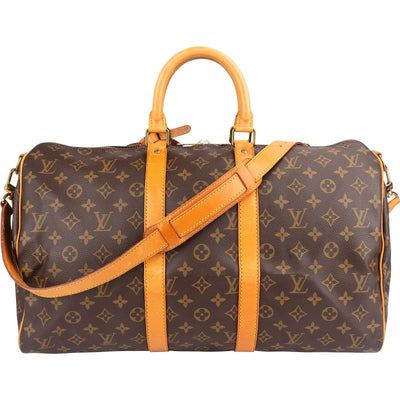 Louis Vuitton Monogram Canvas Keepall 45 Bandoulière Travel Bag