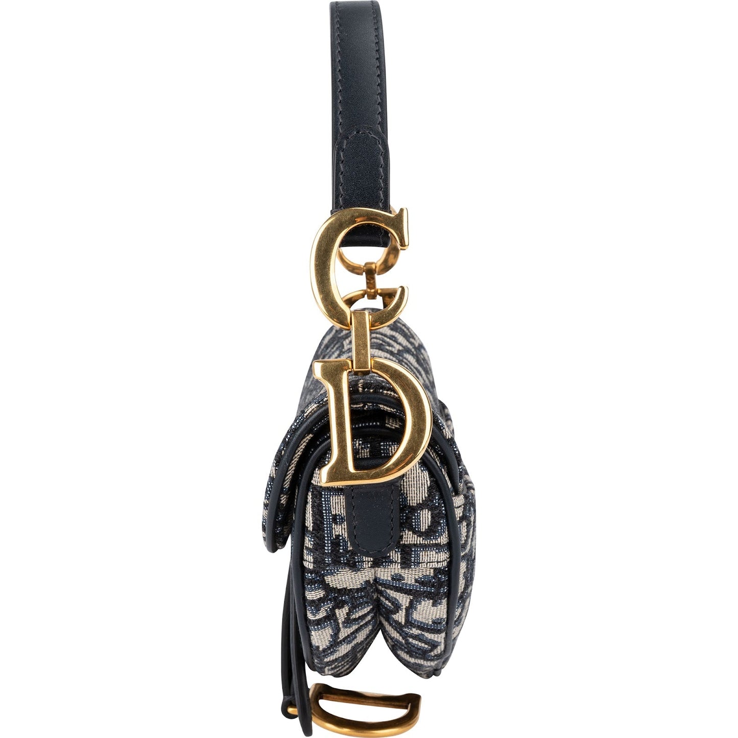 Christian Dior Oblique Trotter Monogram Canvas Small Saddle Handbag