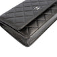 Chanel Quilted Metallic Lambskin Leather Wallet On Chain Crossbody Bag