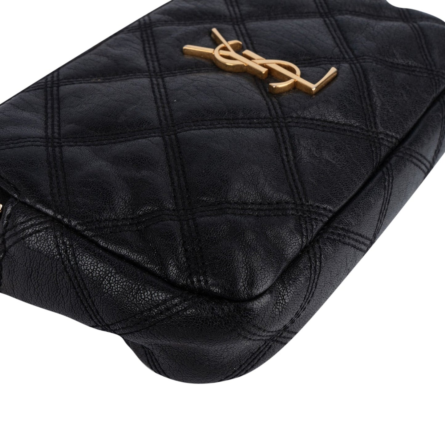 Saint Laurent Black Quilted Leather Becky Crossbody Bag