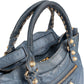Balenciaga Blue Leather City Handbag