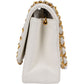 Chanel Quilted Lambskin 24K Gold Single Flap Diana Crossbody Bag