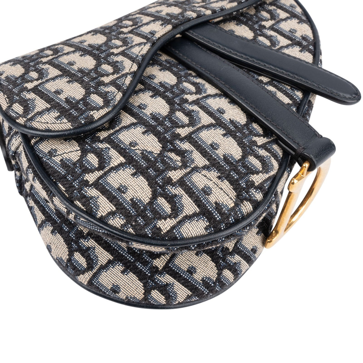 Christian Dior Oblique Trotter Monogram Canvas Mini Saddle Shoulder Bag
