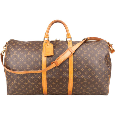 Louis Vuitton Monogram Canvas Keepall 60 Bandoulière Travel Bag