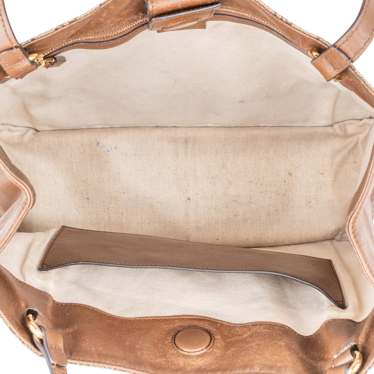 Gucci Monogram GG Supreme Canvas Horsebit Tote Shoulder Bag