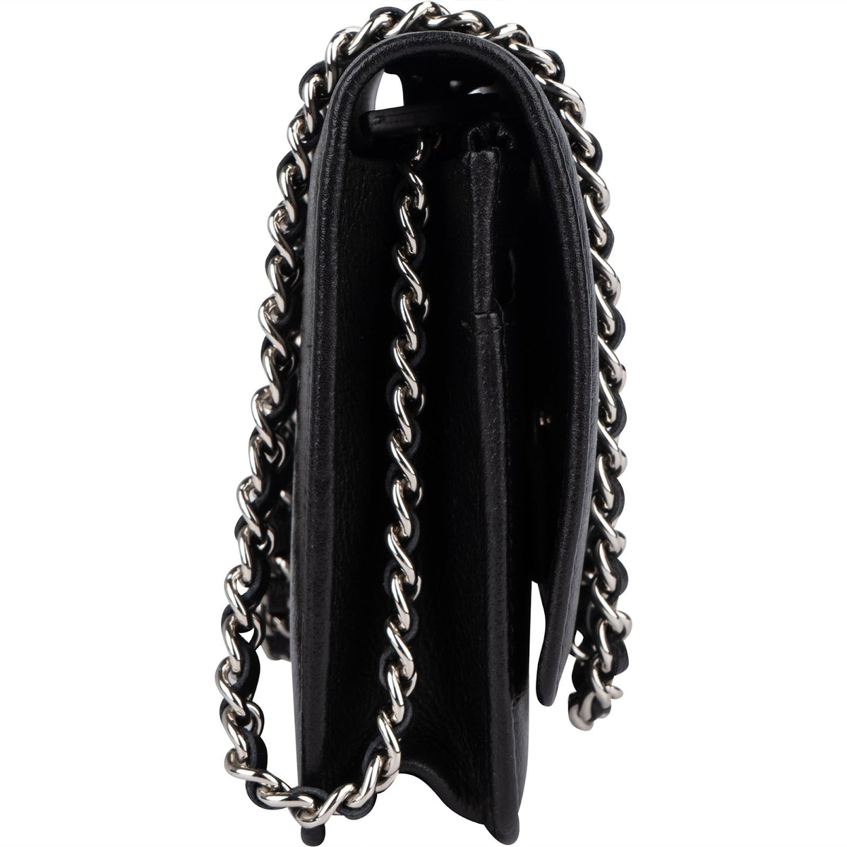 Chanel Chic Leather Camellia Wallet On Chain Crossbody Bag