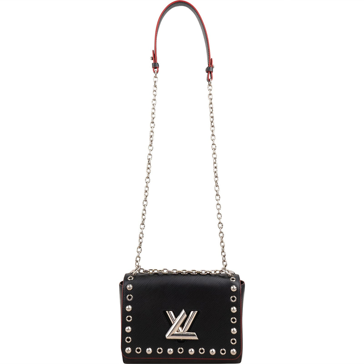Louis Vuitton Noir Epi Leather Studded Twist MM Crossbody Bag