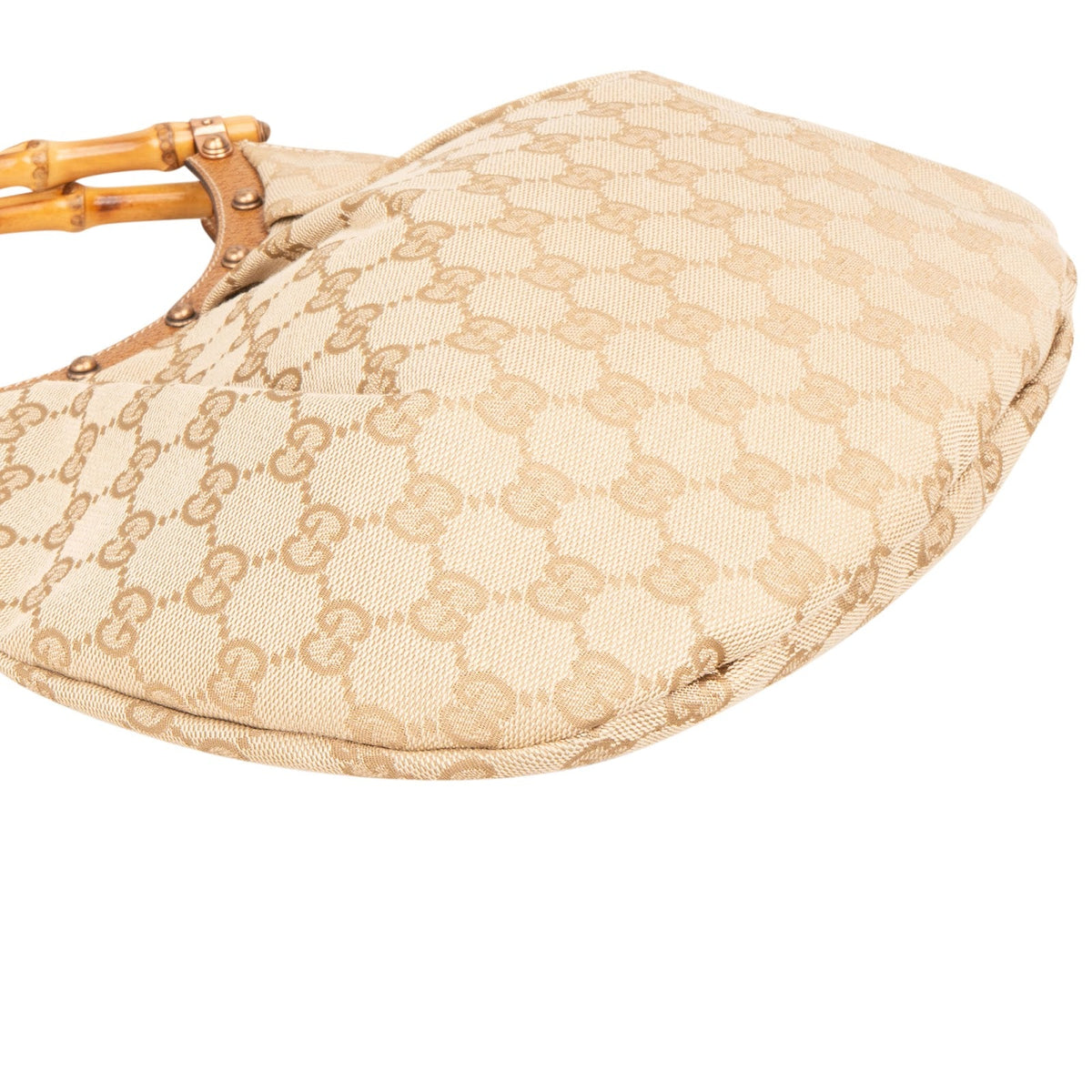 Gucci Monogram GG Canvas Bamboo Handle Handbag