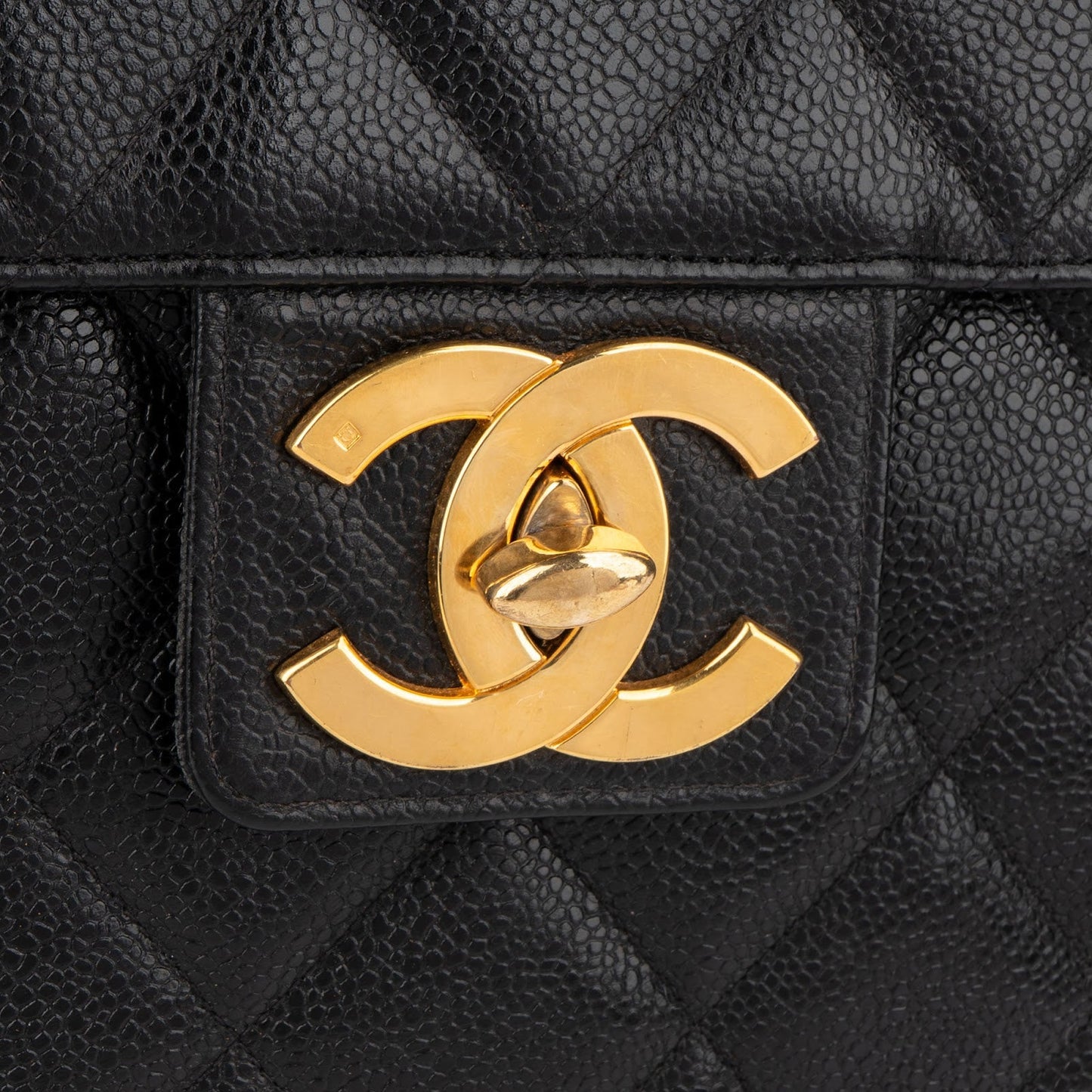 Chanel Quilted Caviar Leather 24K Top Handle Briefcase Handbag