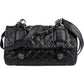 Chanel Modern Chain Accordion Single Flap aus gestepptem Lammleder – Vorderansicht