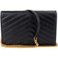 Saint Laurent Grain De Poudre Monogram Wallet On Chain Crossbody Bag