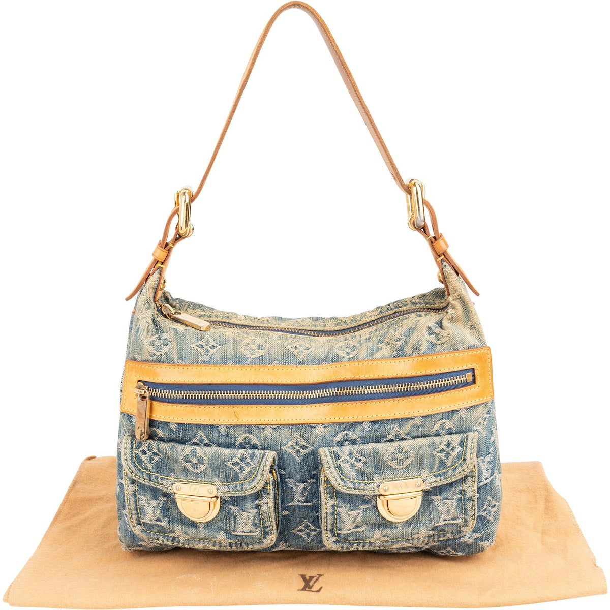 Louis Vuitton Monogram Denim Baggy PM Shoulder Bag