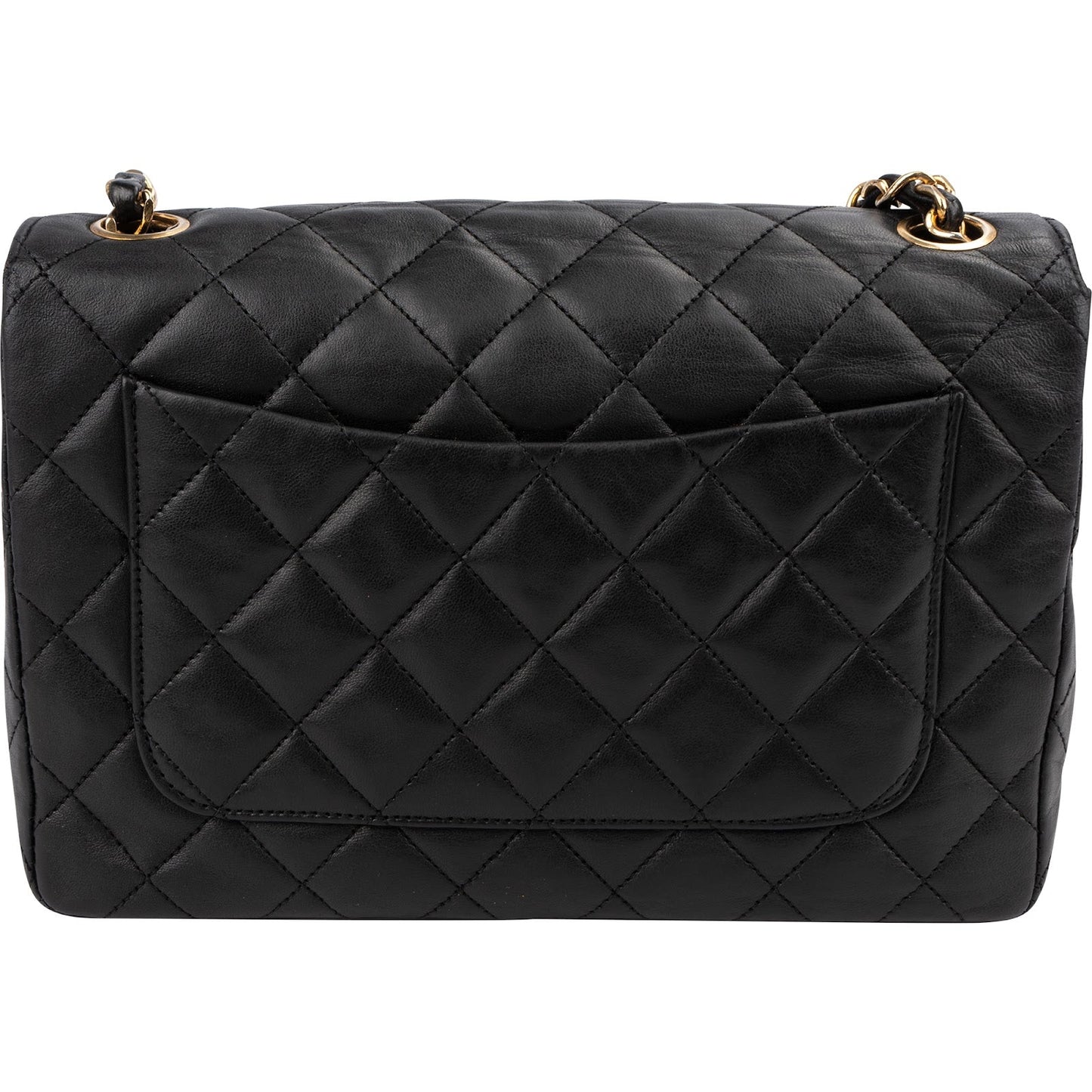 Chanel Quilted Lambskin 24K Gold Single Flap Shoulder Bag