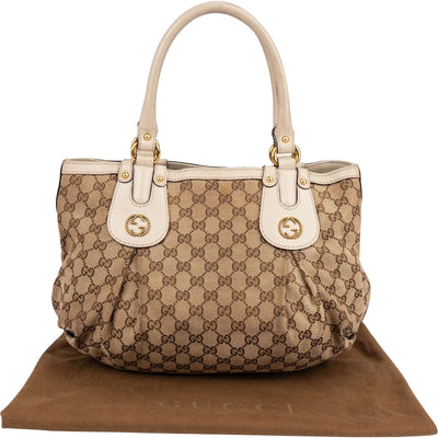 Gucci Monogram GG Canvas Tote Handbag