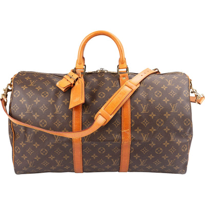 Louis Vuitton Monogram Canvas Keepall 50 Bandoulière Travel Bag