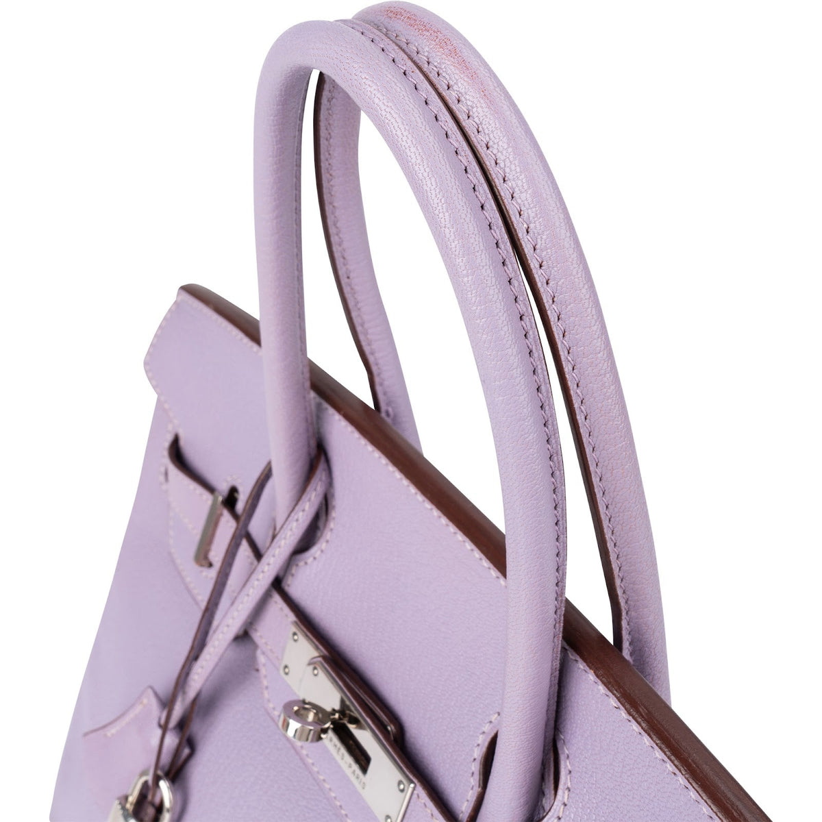 Hermès Lilac Chevre Mysore Leather Palladium Birkin 30 Handbag