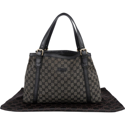 Gucci Monogram GG Buckle Tote Shoulder Bag