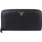Prada Vitello Grained Leather Large Zip Around Wallet 1ML506