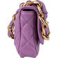 Chanel Quilted Lambskin Chunky Chain Rectangular Flap Shoulder Bag
