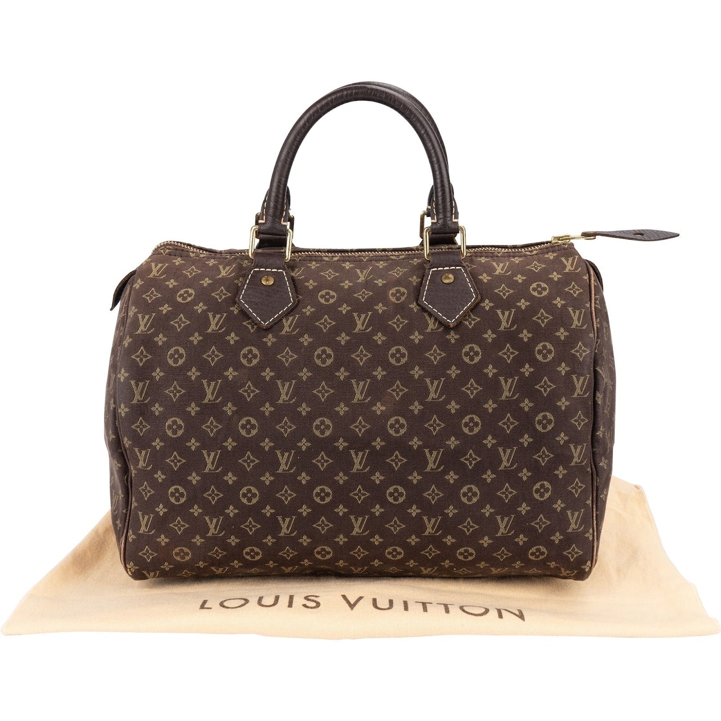 Louis Vuitton Monogram Mini Lin Speedy 30 Handbag