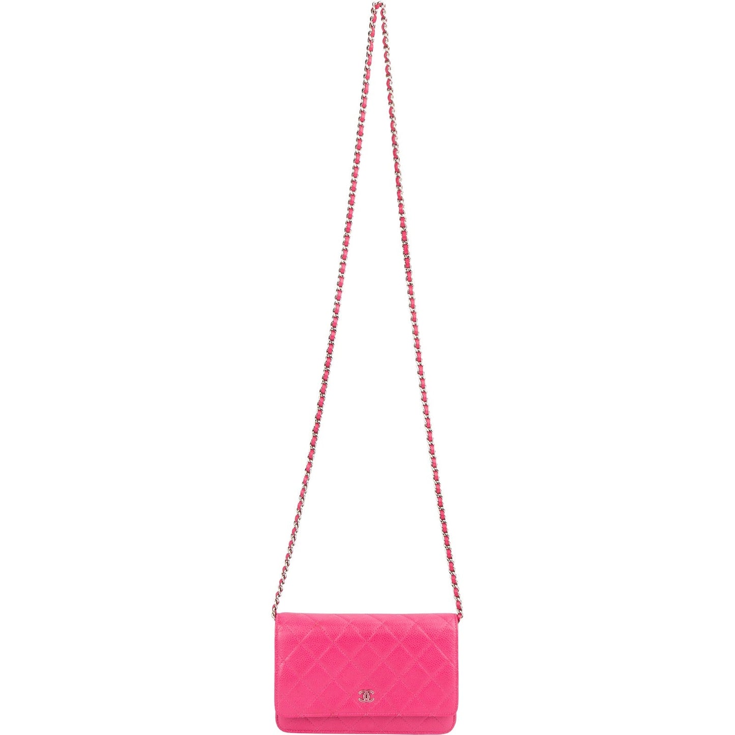 Chanel Quilted Caviar Leather Wallet on Chain Crossbody Bag