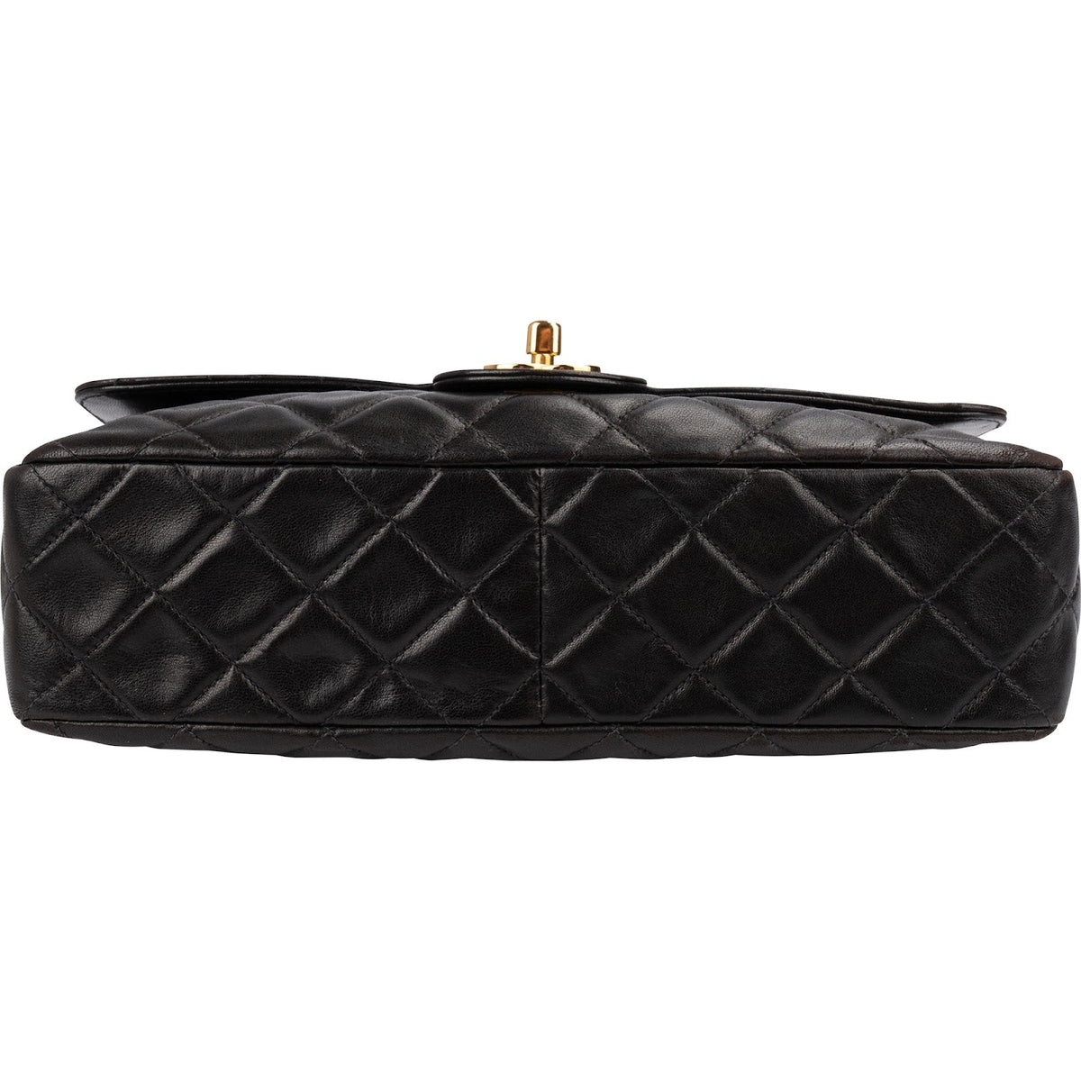 Chanel Soft Quilted Lambskin 24K Gold Medium Single Flap Crossbody Bag
