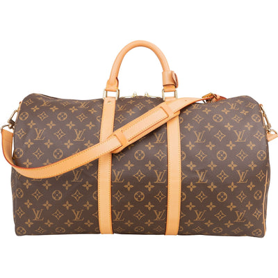 Louis Vuitton Monogram Canvas Keepall 50 Bandoulière Travel Bag