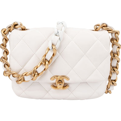 Chanel Quilted Lambskin Bicolor Candy Chain Crossbody Bag
