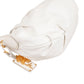 Prada White Soft Calf Leather Ruched Shoulder Bag