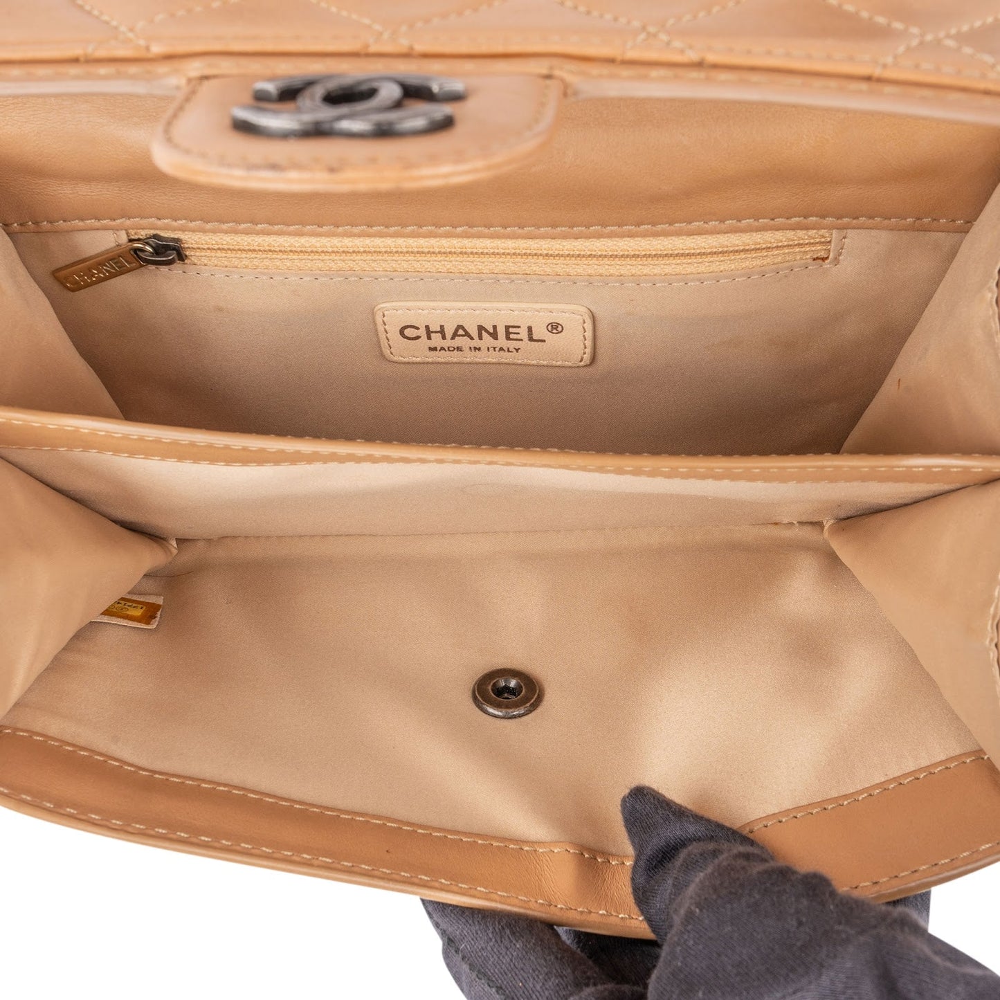 Chanel Quilted Lambskin Antique Hardware Single Flap Crossbody Bag