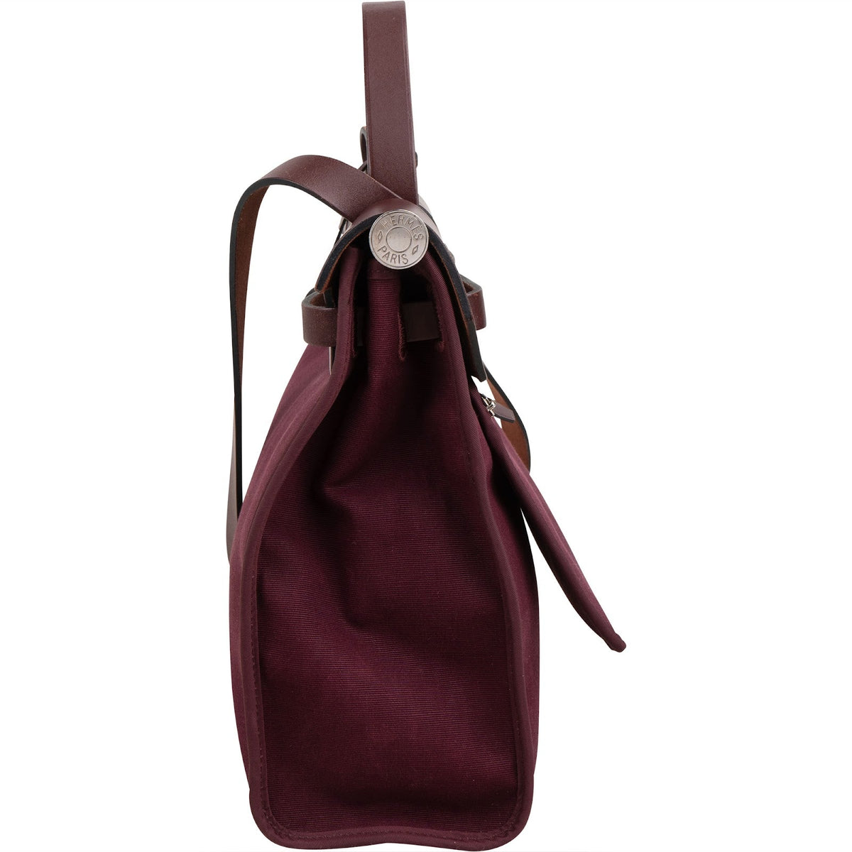 Hermès Classic Cotton Herbag 31 Maroon Zip Crossbody Handbag