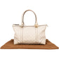 Gucci GG White Leather Guccissima Twin Heart Handbag