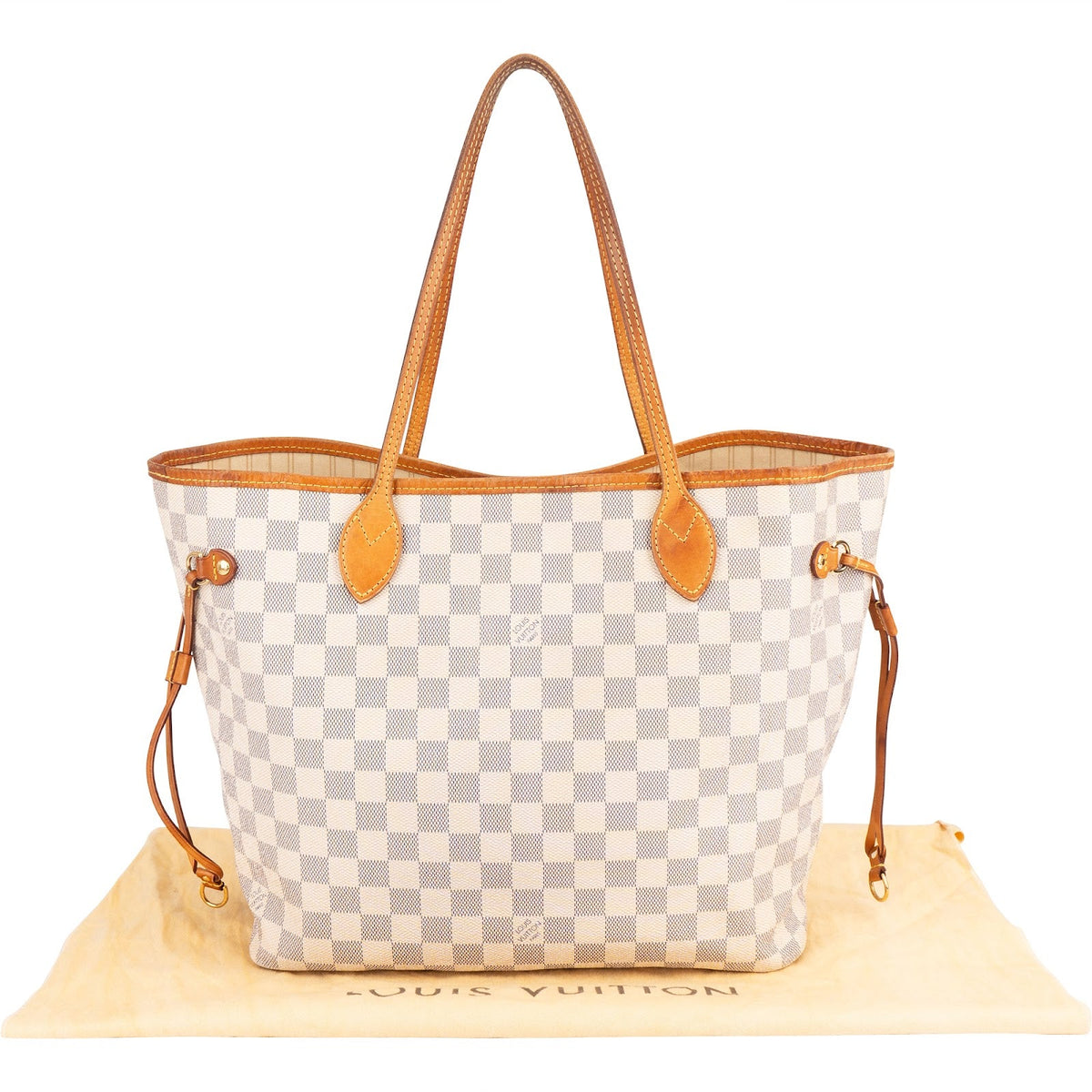 Louis Vuitton Neverfull MM aus Damier Azur Canvas – Ansicht 2