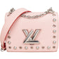 Louis Vuitton Rose Ballerine Epi Leather Studdy Perfo Twist PM Crossbody Bag