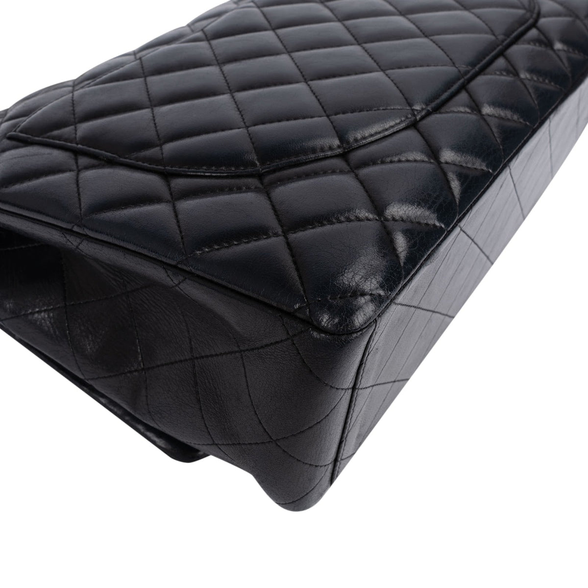 Chanel Quilted Lambskin Jumbo Double Flap Crossbody Bag