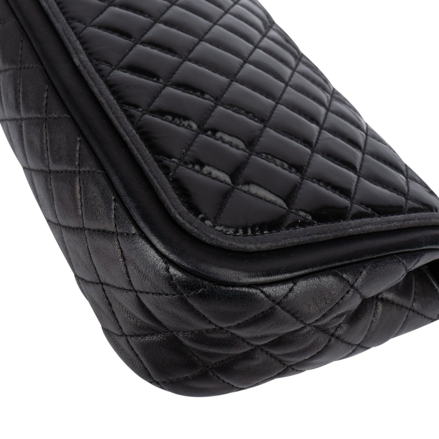 Chanel Quilted Patent Leather Single Flap Crossbody Bag