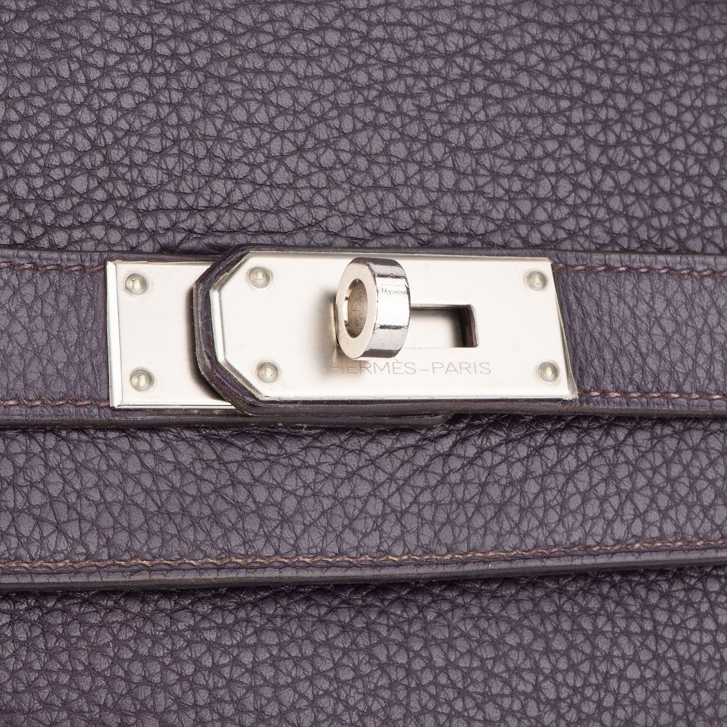 Hermès Raisin Clemence Leather Kelly 40 JPG Shoulder Bag