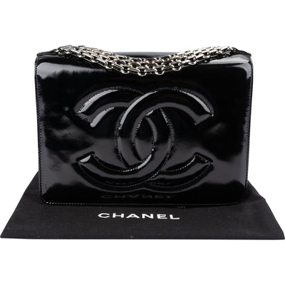 Chanel Patent Leather Timeless CC Flap Handbag