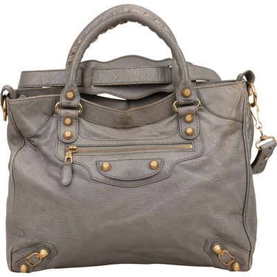Balenciaga Grey Leather City Jumbo Handbag