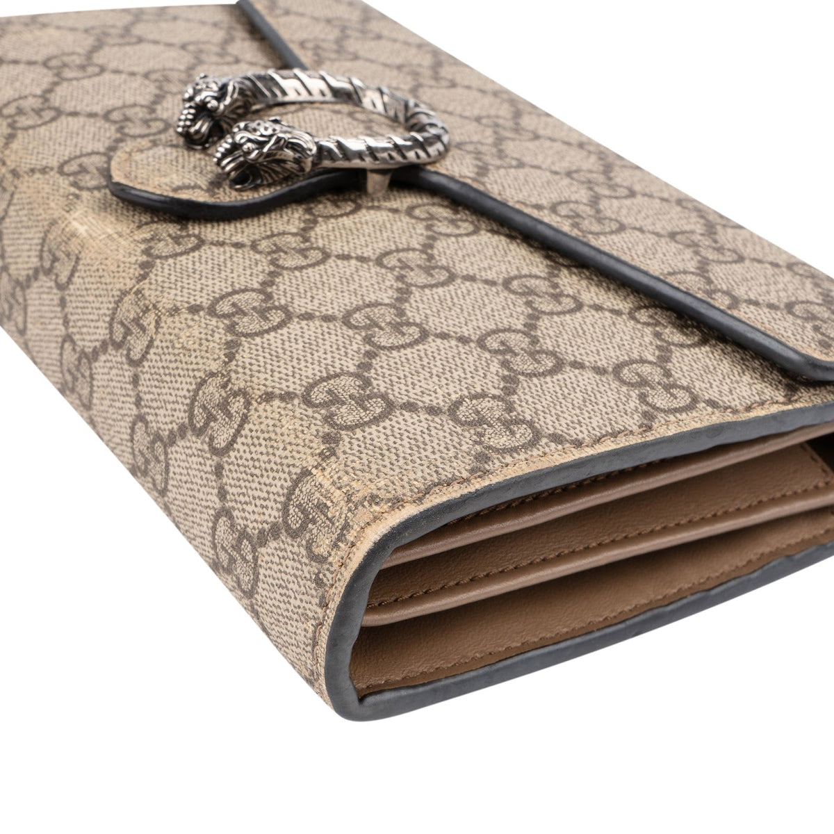 Gucci Monogram GG Supreme Canvas Dionysus Wallet On Chain Crossbody Bag