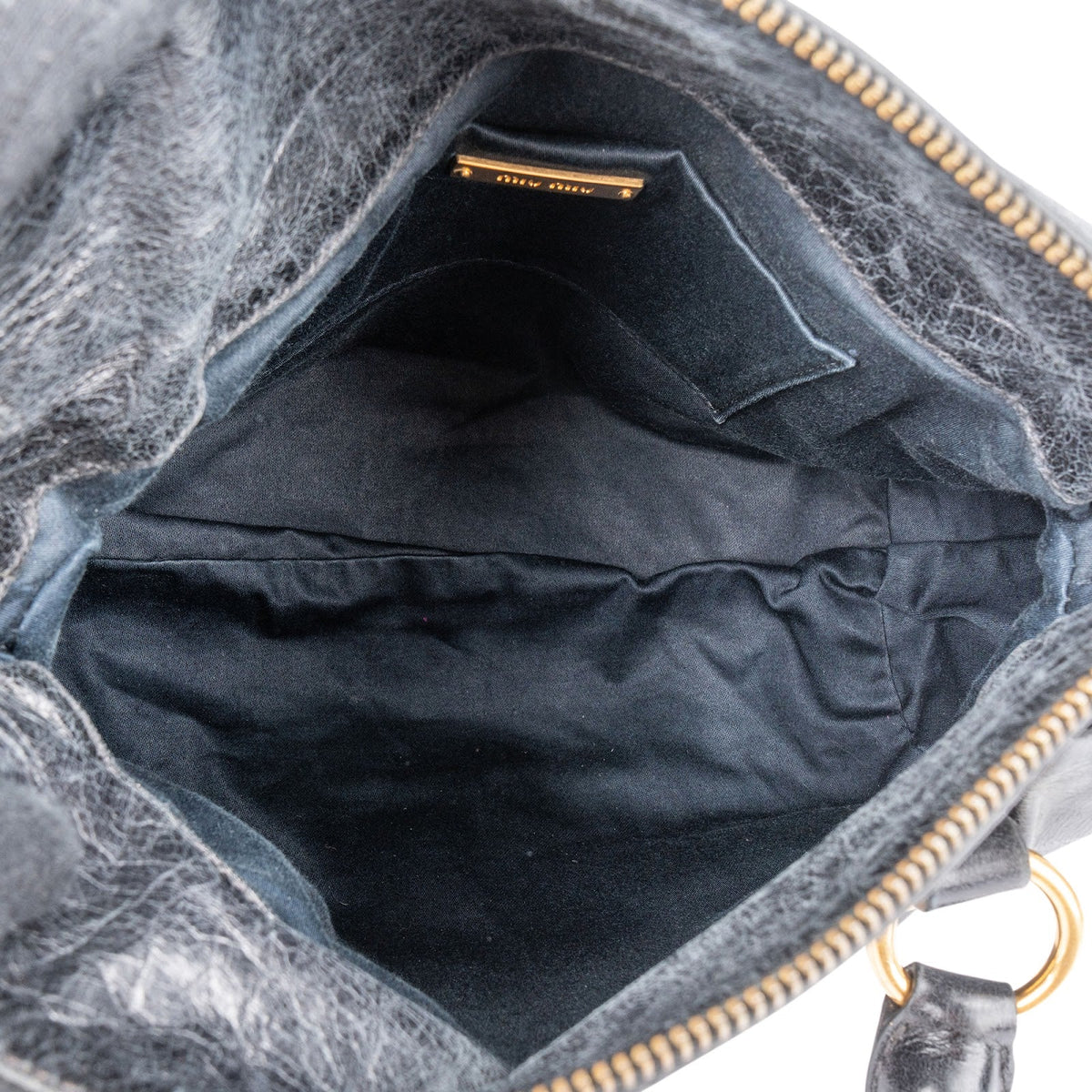 Miu Miu Small Bow aus Vitello-Lux-Leder – Ansicht 9