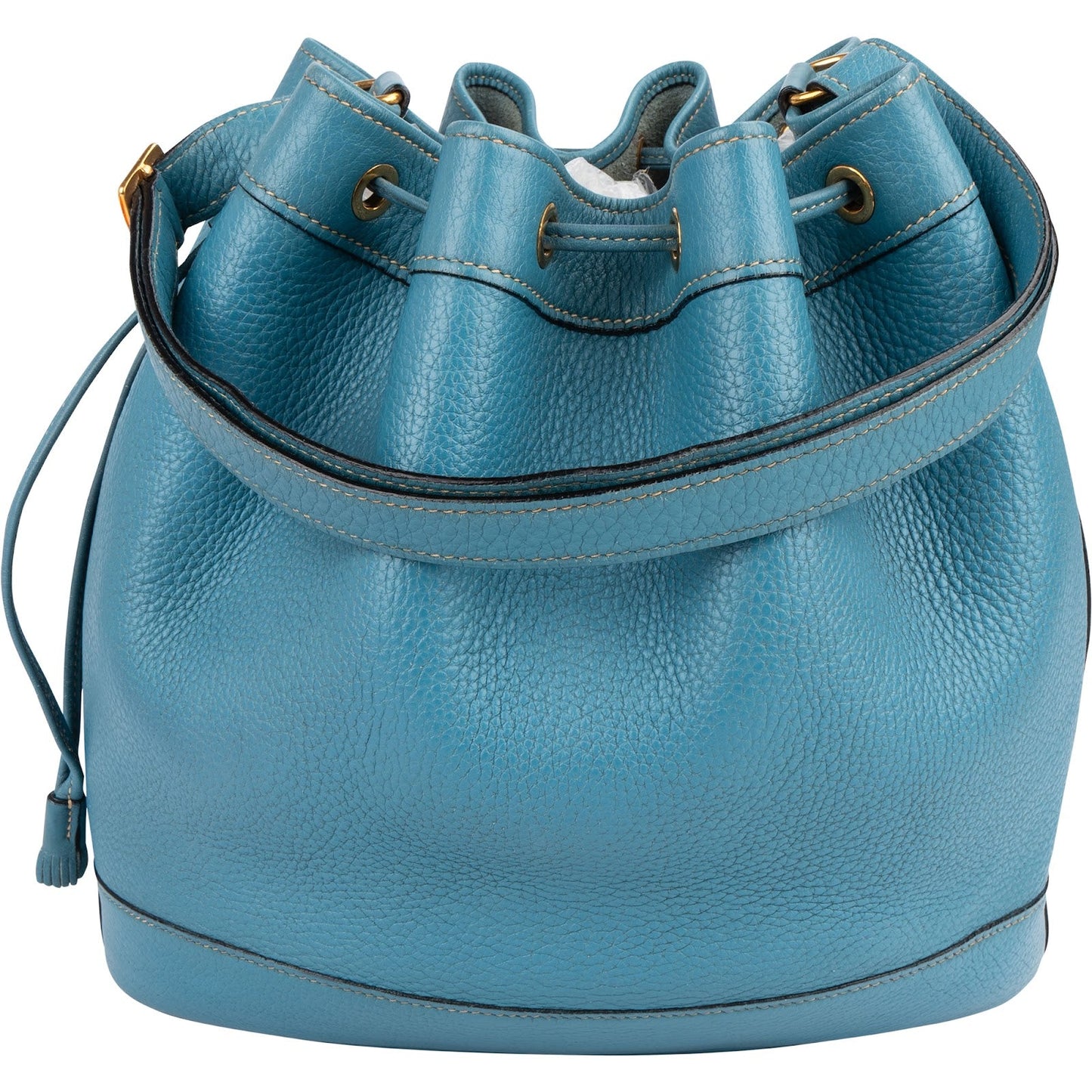 Hermès Blue Jean Togo Leather Market Bucket Shoulder Bag