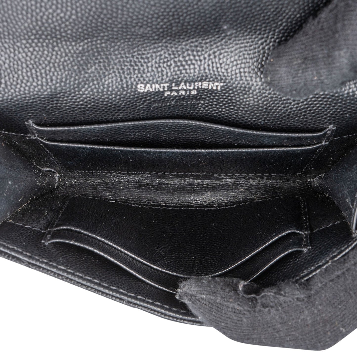 Saint Laurent Grain de Poudre Matelassé Small Envelope Wallet