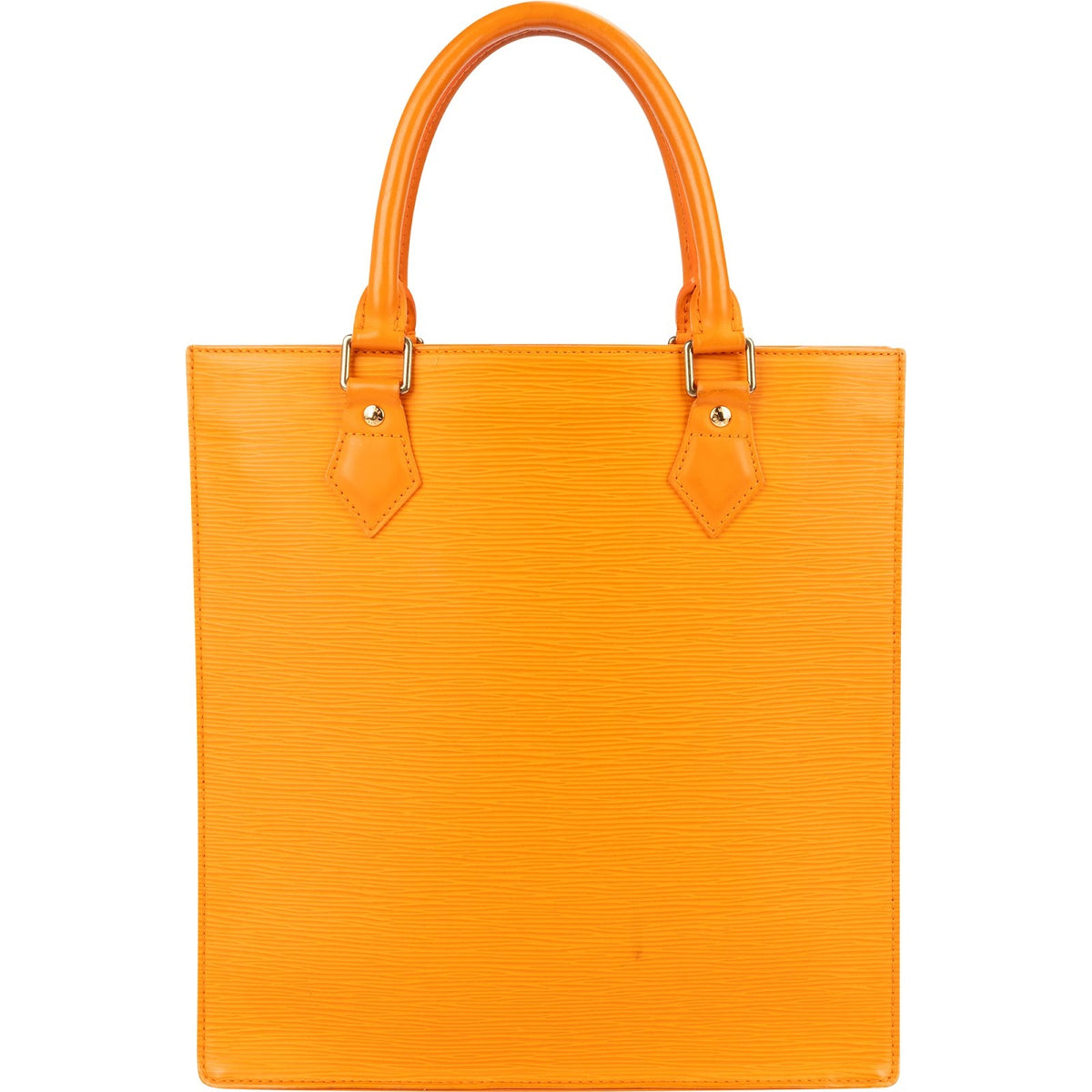 Louis Vuitton Orange Epi Leather Sac Plat Handbag