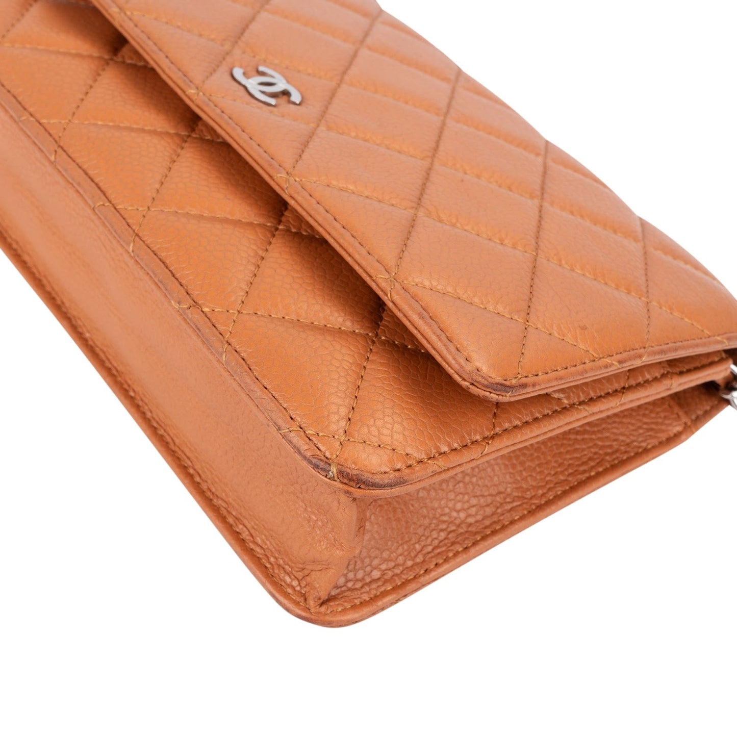 Chanel Quilted Caviar Leather Wallet On Chain Crossbody Bag