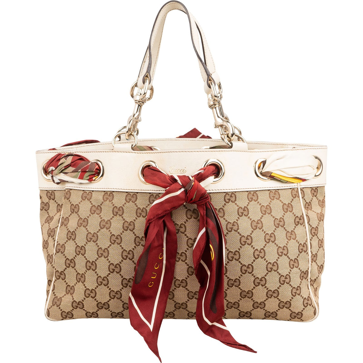 Gucci Monogram GG Canvas Scarf Positiano Handbag